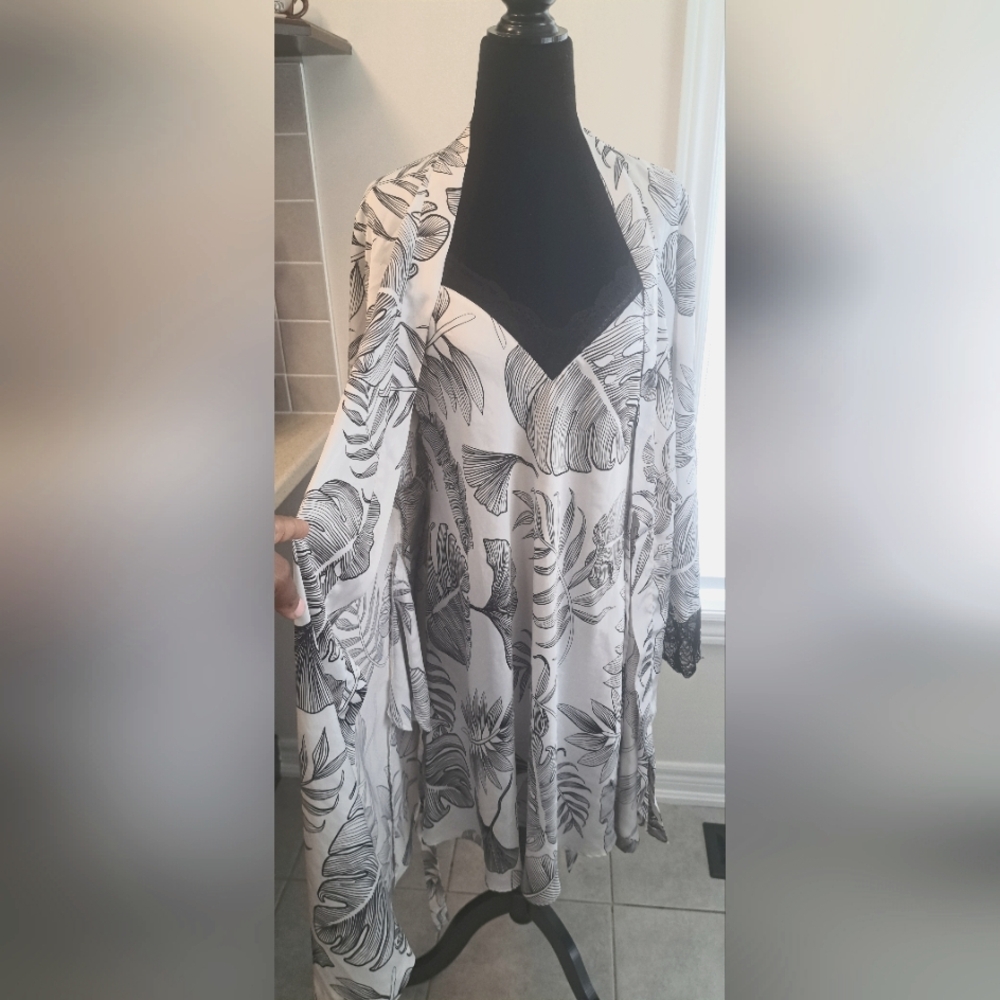 2 Piece Satin Sleep Set Dress And Kimono